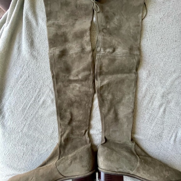 STUART WEITSMAN Lowland Suede Over-The-Knee Boots - Picture 1 of 10